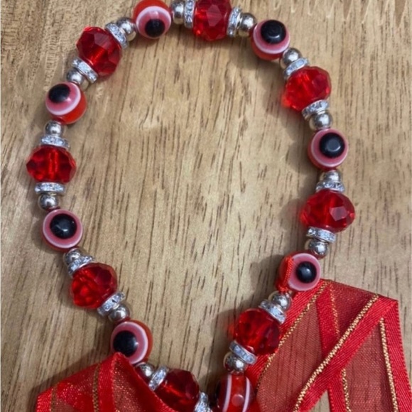 🆕Red Evil Eye Hanger Amulet Beaded Eye Charm 🆕 - Picture 2 of 4